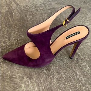 Vintage, purple-suede. Giorgio Armani heels.